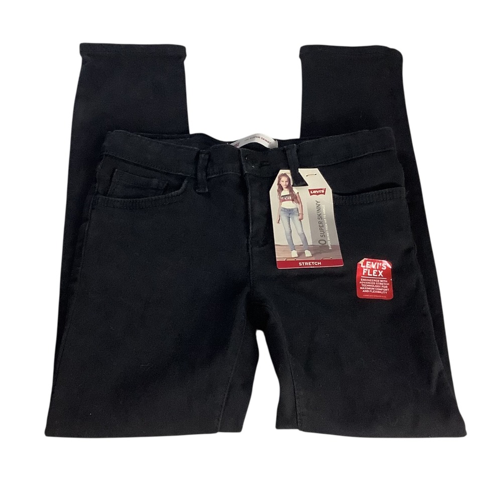 Levi's Jeans Girls 8 Black Levi 710 Super Skinny Flex Stretch Denim Casual